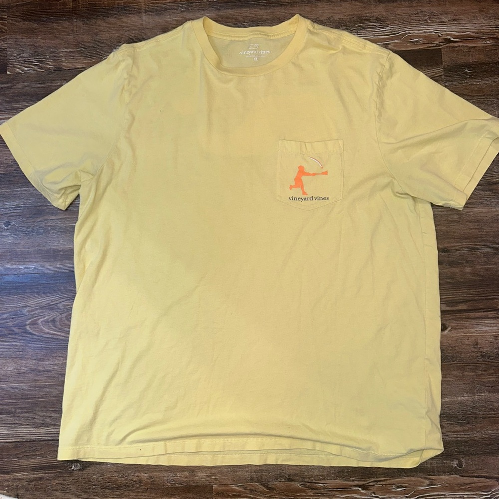 Vineyard Vines Lacrosse Yellow Men's T-Shirt